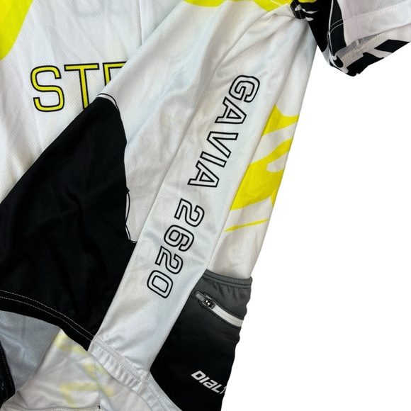 Dialto Cycling Jersey Mens Size L Yellow White Black - Picture 5 of 11